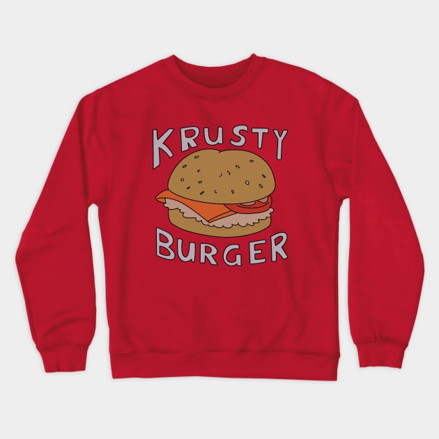 Krusty Burger Ad Crewneck Sweatshirt by saintpetty